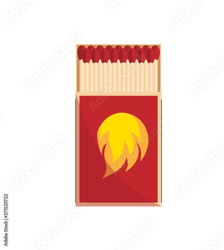 Matches vector, burned match, burning match, rest of the match