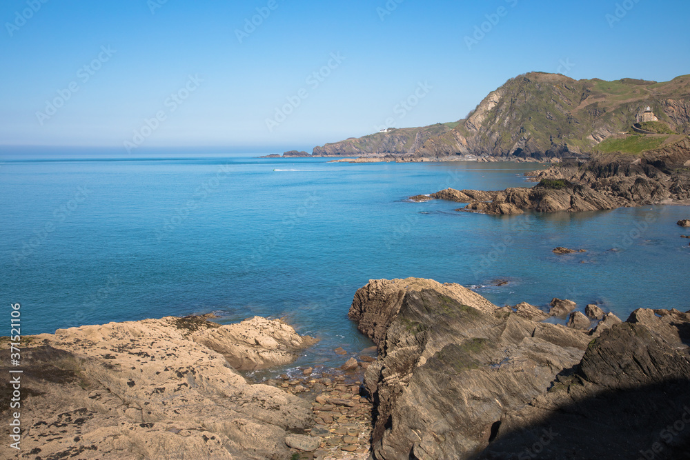 View from the Capstone Hill towards Beacon Point, Ilfracombe, Devon, UK View from the Capstone Hill towards Beacon Point, Ilfracombe, Devon, UK