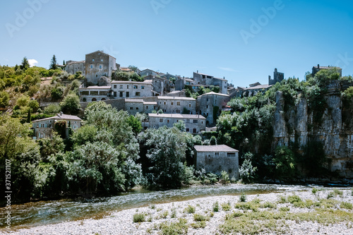 Ardeche France, view of the village of Balazuc in Ardeche. France Europe photo