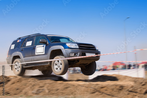 Off road rally raid 4X4 jeep sprint race. © master_77