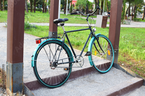 Green city bicycle in the park
