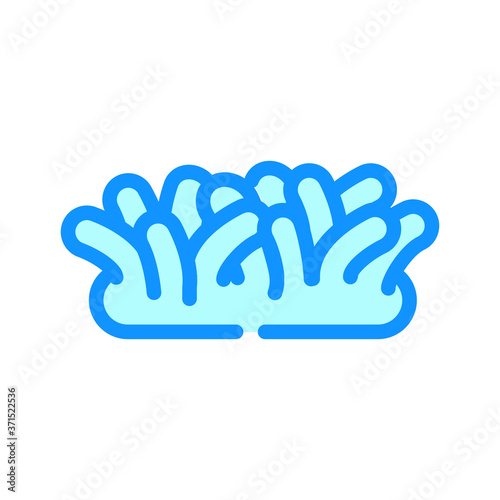 ocean bottom seaweed color icon vector illustration