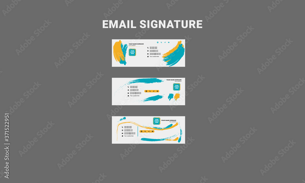 Fototapeta premium modern vector email signature design.