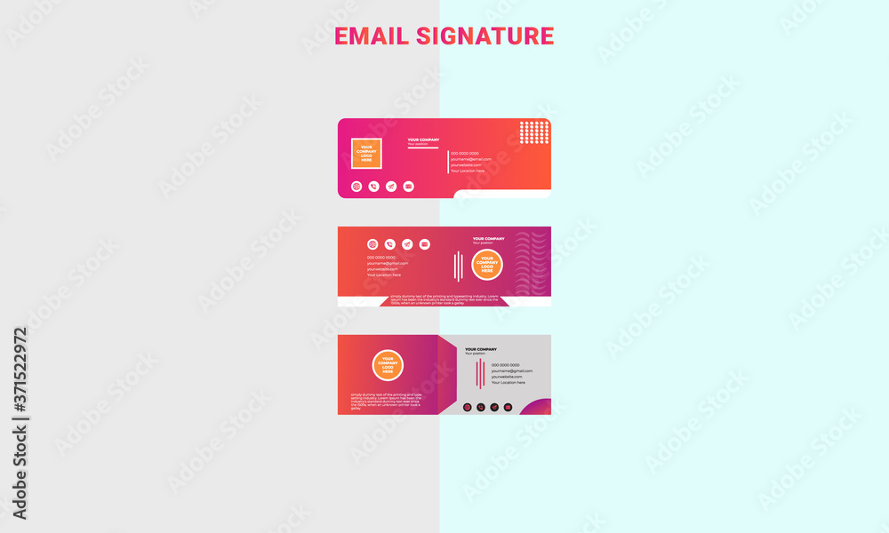 Best with gradient modern email signature design. Best with gradient modern email signature design.