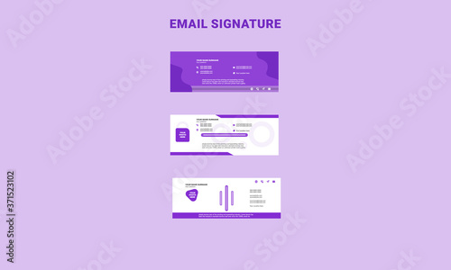 Business e-mail signature vector template design. 