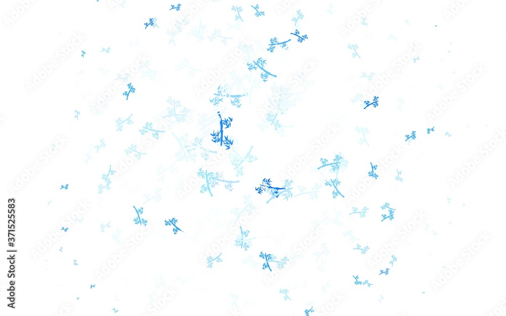Light BLUE vector abstract background with branches.