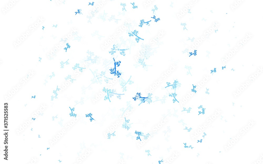 Light BLUE vector abstract background with branches. Light BLUE vector abstract background with branches.