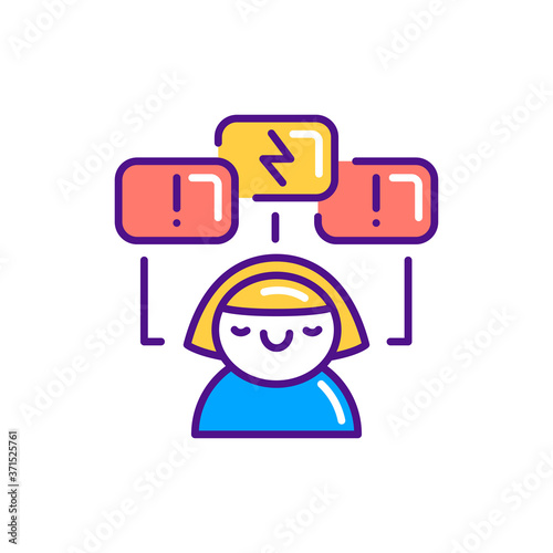 Stress resistance color line icon. Soft skills. Pictogram for web, mobile app, promo. UI UX design element