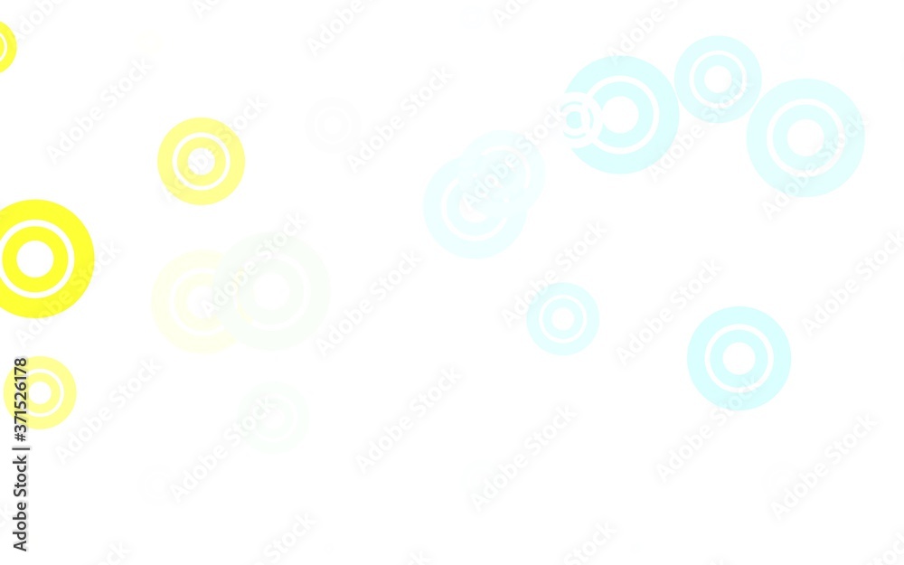 Light Blue, Yellow vector background with bubbles. Light Blue, Yellow vector background with bubbles.