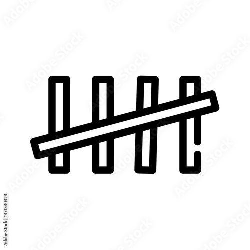 notches prisoner line icon vector isolated illustration