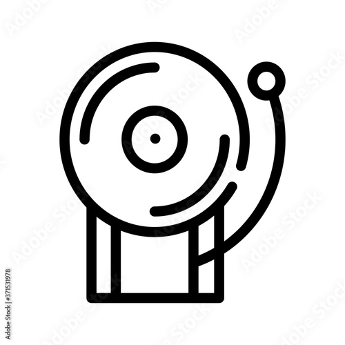 alarm signalization line icon vector isolated illustration