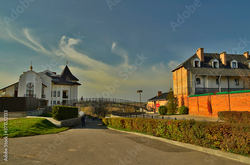 Zimnensky Holy Dormition Monastery, a nunnery of the Ukrainian Orthodox Church in the Volodymyr-Volyn diocese, stavropegic. It is located on the Holy Hills above the Luga (Lug) river near the village  photo