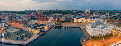 Fotografia aerial view panorama of Helsingborg, Sweden