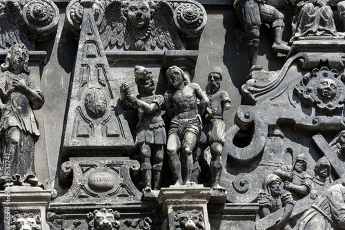 Fragment of the exterior of Chapel of Boim in Lviv, Ukraine photo