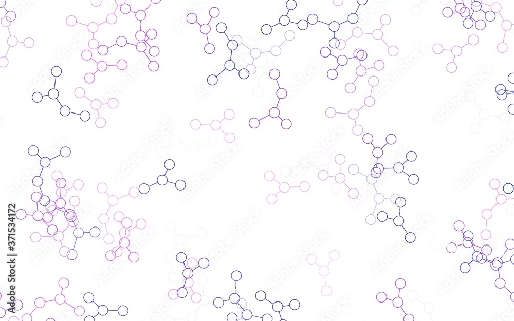 Light Pink, Yellow vector background with forms of artificial intelligence.