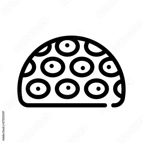 marine reef line icon vector illustration isolated