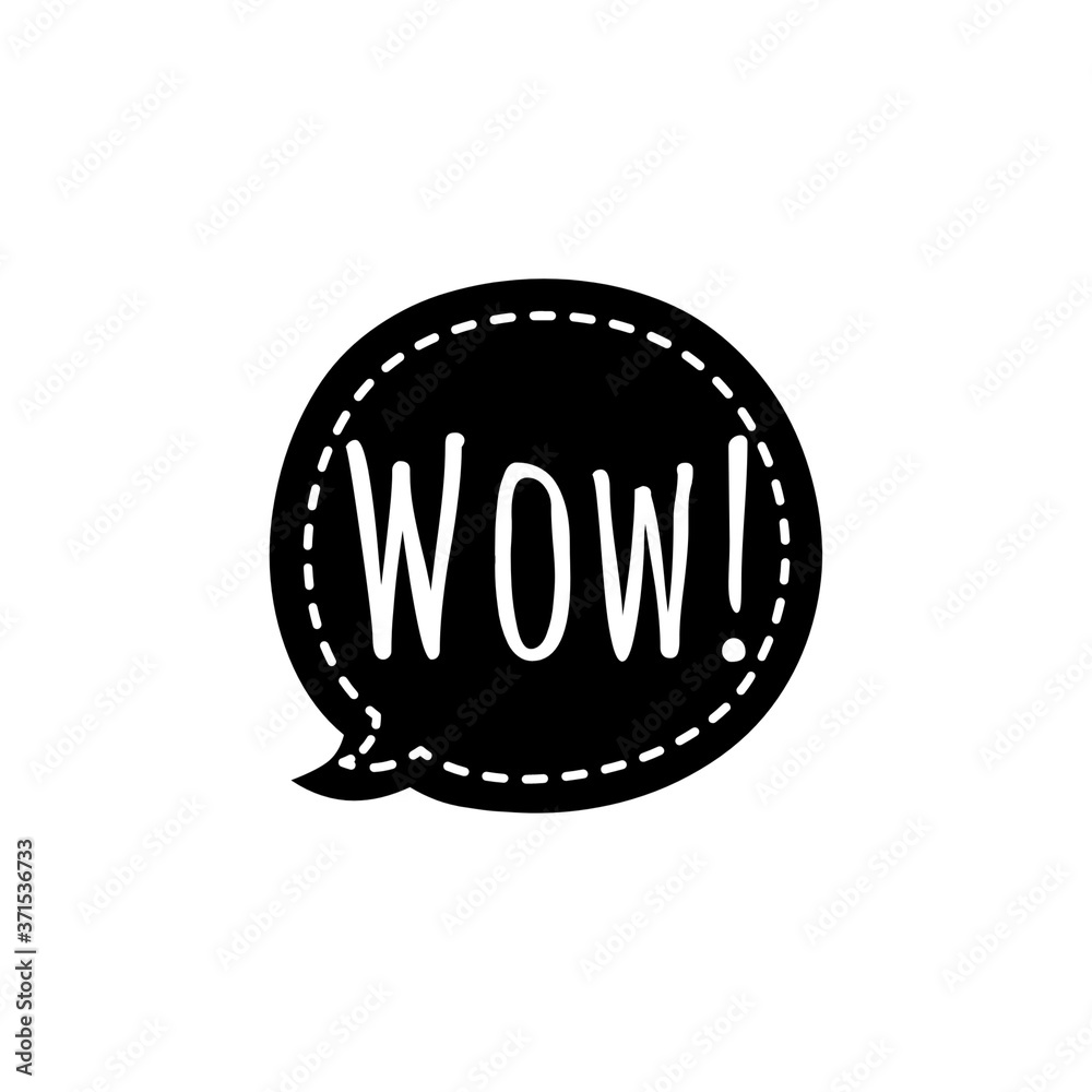 ''Wow!'' speech bubble