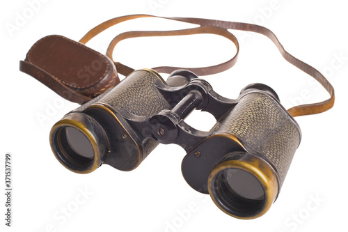 Old big black army binoculars