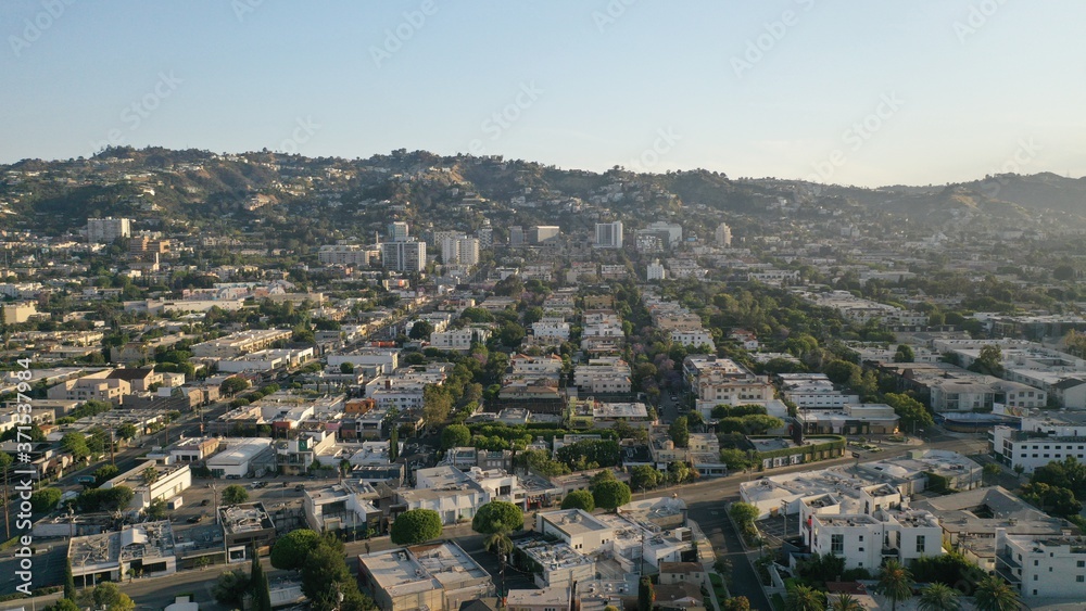 Aerial Photography of Residential Neighborhood in California and Green Hills