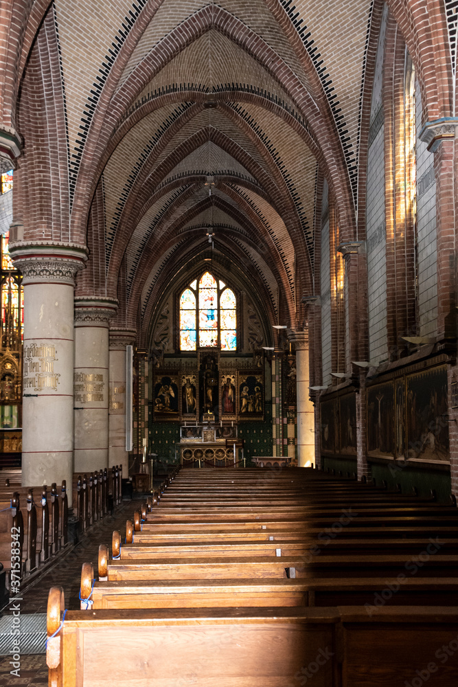 Interior of Sint Franciscuskerk Groningen, The Netherlands