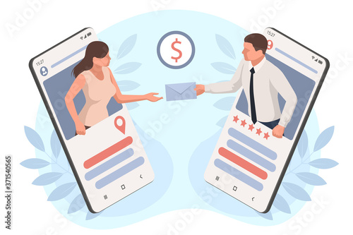 Isometric mobile payments using smartphone, secure mobile payment, money transfer service, transaction. Money transaction online.