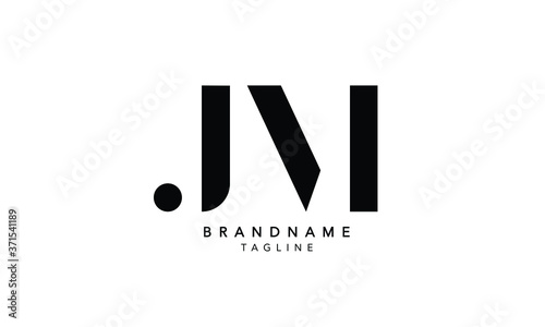 Alphabet letters Initials Monogram logo JM, MJ, J and M