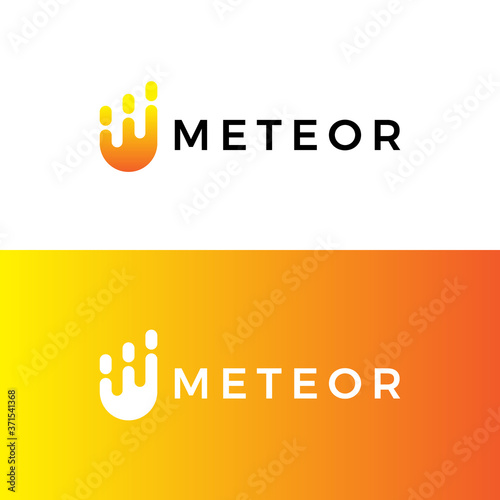 Modern meteor logo. Icon vector.
