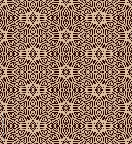 Seamless pattern with Geometric motifs in 2 colors. Vector illustration.