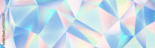 Abstract Geometric Holographic Crystal Background Banner