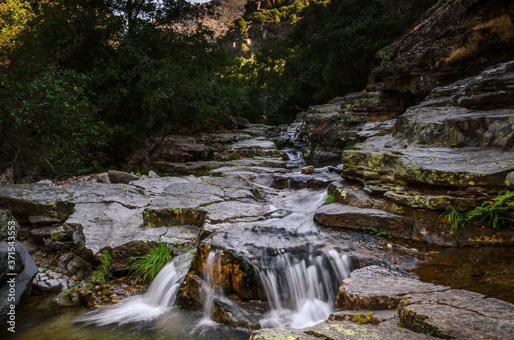 Waterfall in Las Batuecas Natural Park, Salamanca, Spain