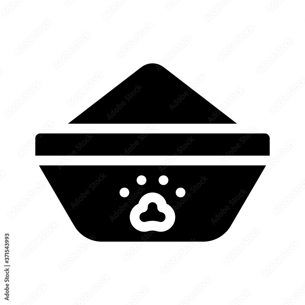 bowl with feeding glyph icon vector illustration