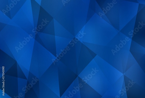 Light BLUE vector abstract polygonal template.