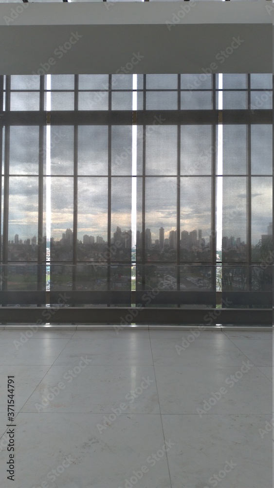 Fototapeta premium Buildings seen from inside the mall