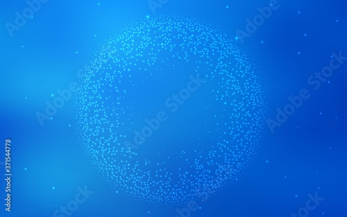 Light BLUE vector template with space stars. Shining illustration with sky stars on abstract template. Smart design for your business advert.