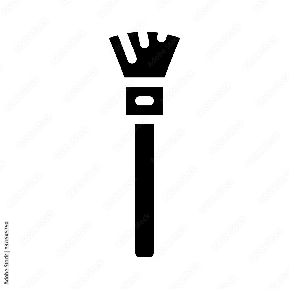 brush for facial powder glyph icon vector illustration brush for facial powder glyph icon vector illustration