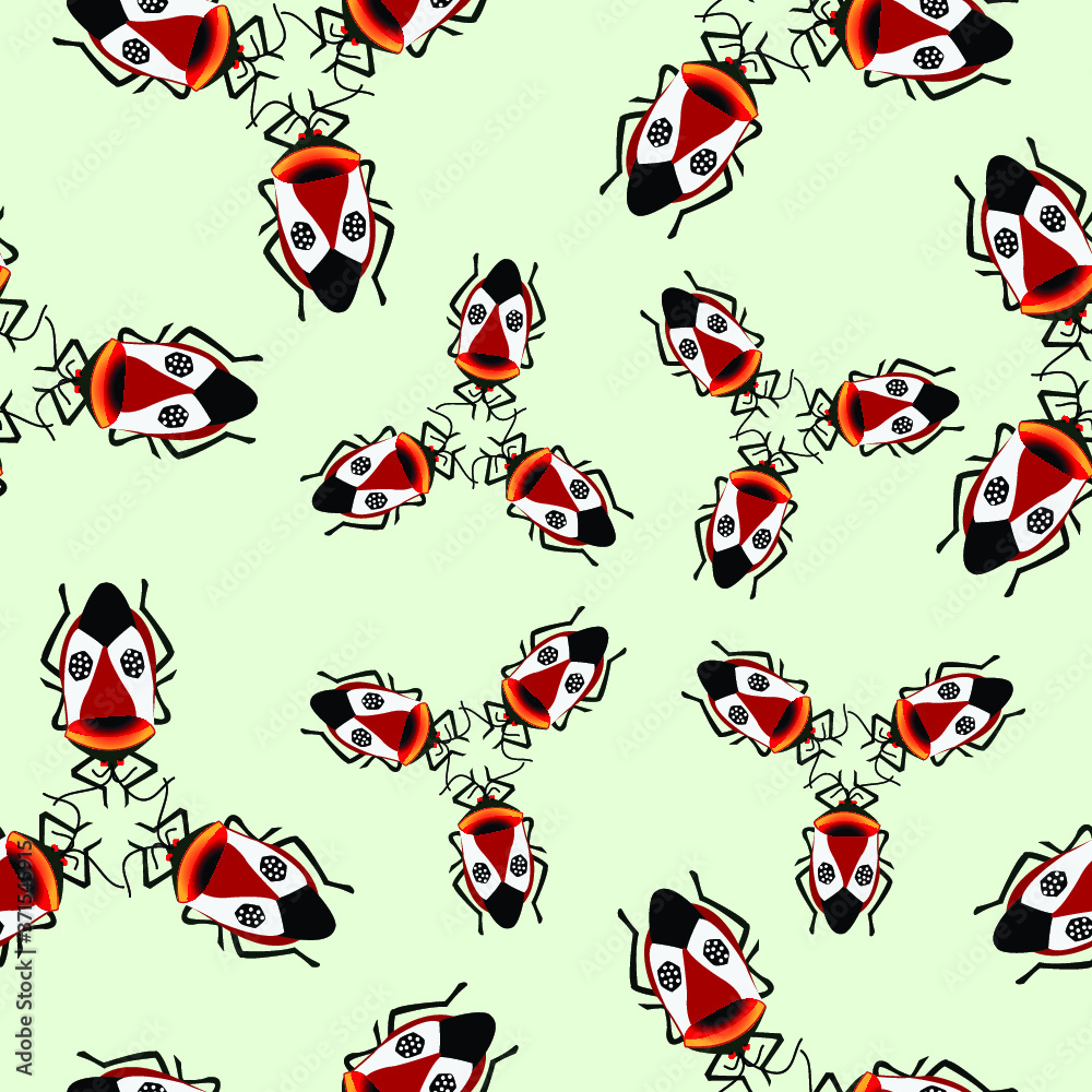 Seamless insect pattern