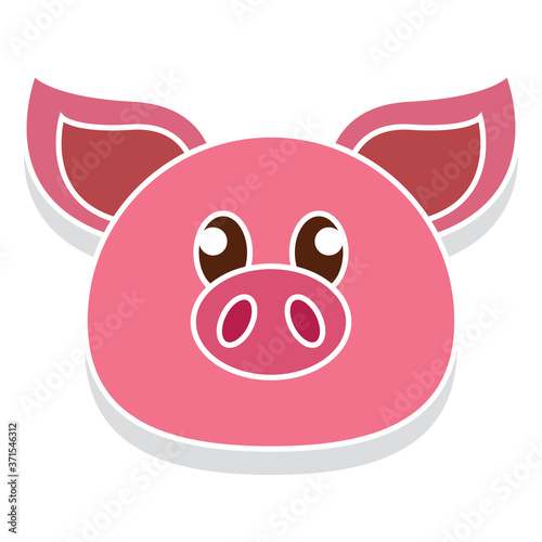 Pig head cartoon