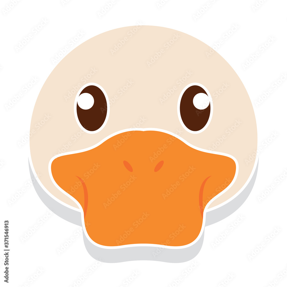 Fototapeta premium Duck head cartoon