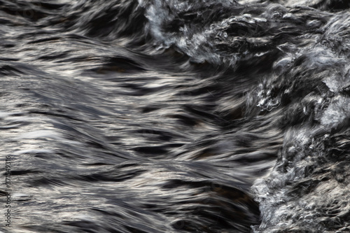motion blur of moving waves, dark photo, water texture. photo