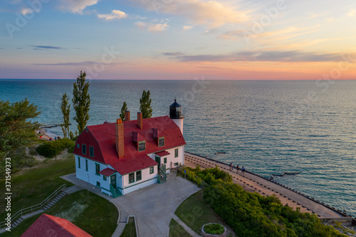 Point Betsie Lighthouse at Sunset