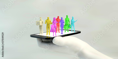 Bild auf Leinwand Gig Economy Workers