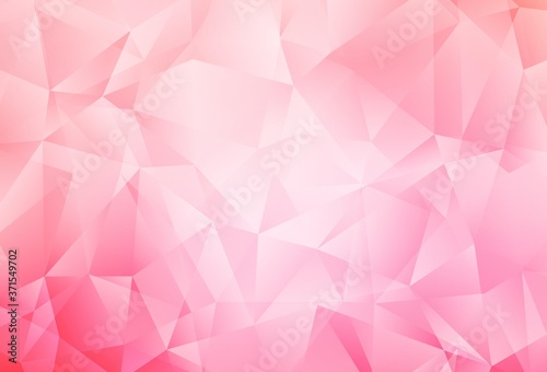 Light Pink, Yellow vector polygon abstract backdrop. Modern abstract illustration with triangles. Completely new template for your banner.