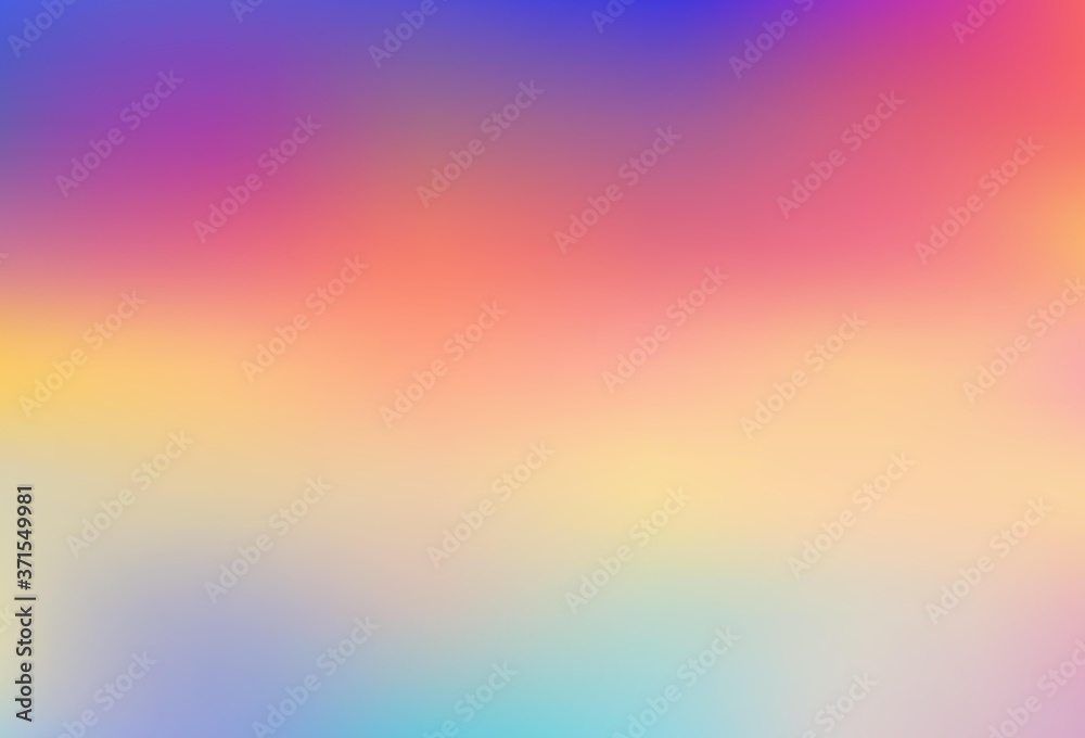 Light Multicolor vector blurred background.