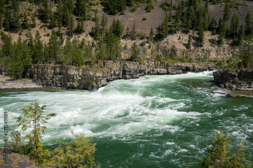 The Kootenai Falls and river near Libby, Montana in the Kootenai National Forest