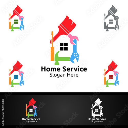 Real Estate and Fix Home Repair Services Logo