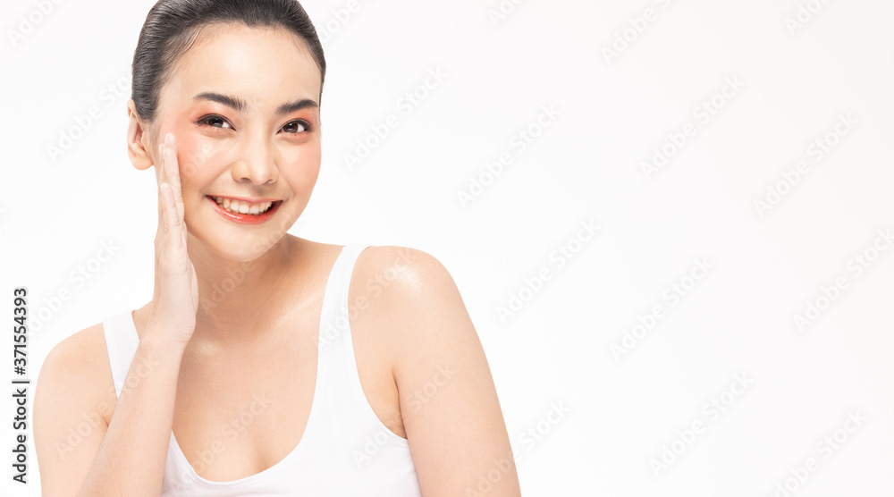 Beauty asian women portrait face with skin care healthy and skin. Beauty asian women portrait face with skin care healthy and skin.
