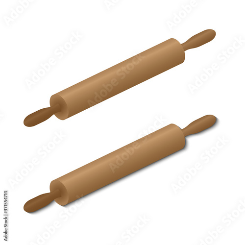 Kitchen rolling pin icon. EPS 10