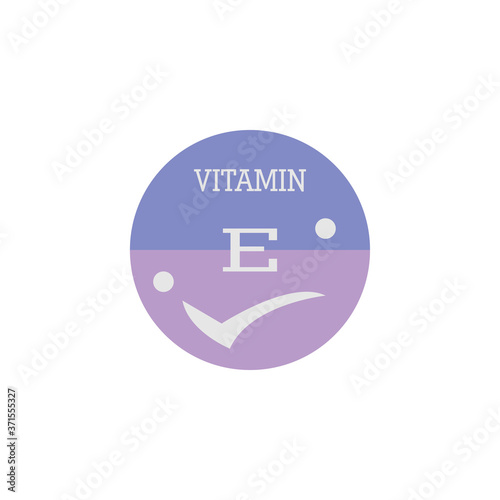 Vitamin E tablet icon colorful design vector illustration