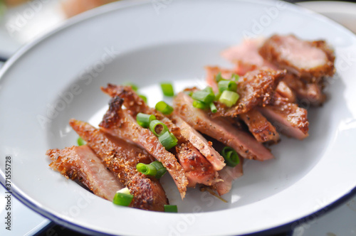 grilled pork , pork steak or sliced pork