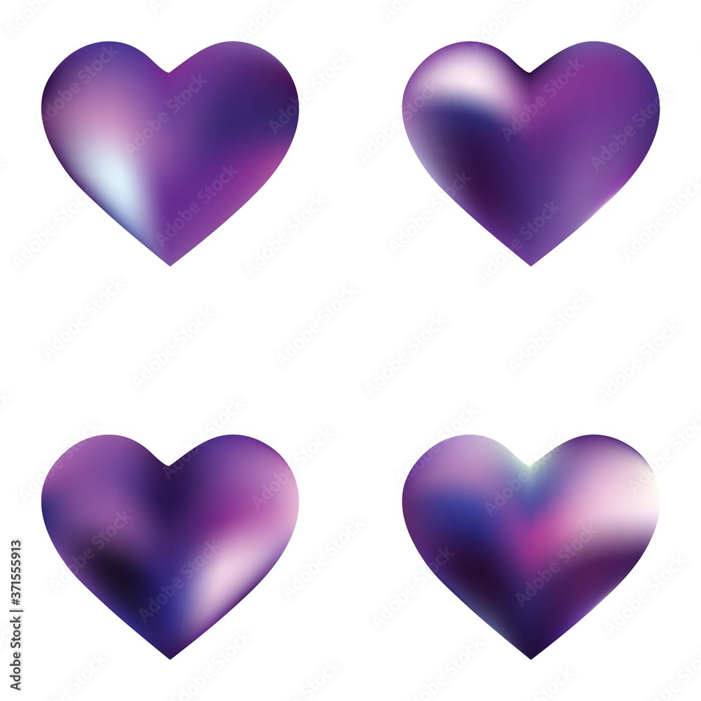Kit of modern backgrounds hearts. Kit of modern backgrounds hearts.